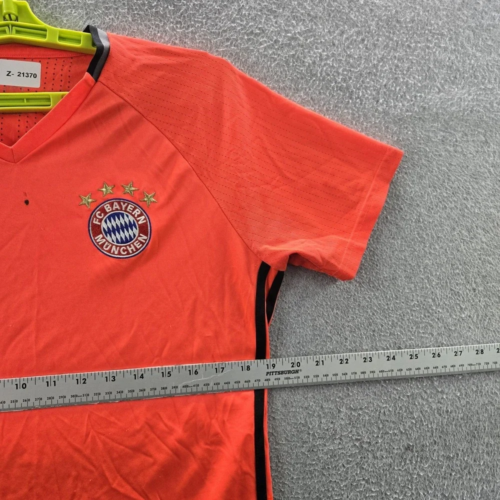 FC Bayern Munich Men Jersey M Orange Embroidered Adidas Crest Climacool READ